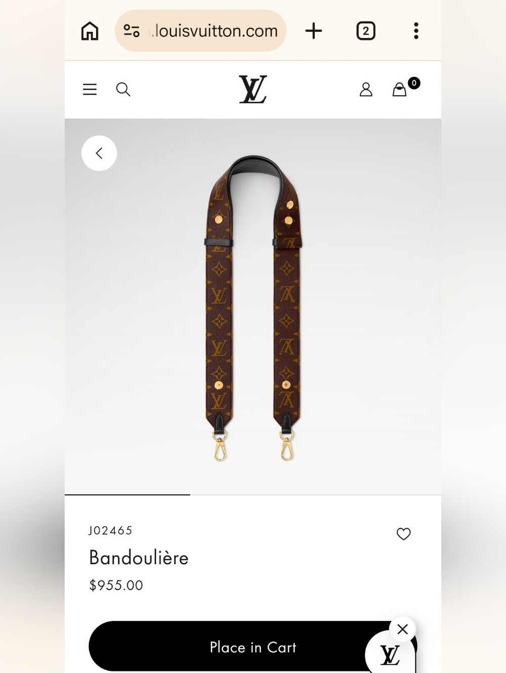 Louis Vuitton Monogram Bandoulière *Price firm*